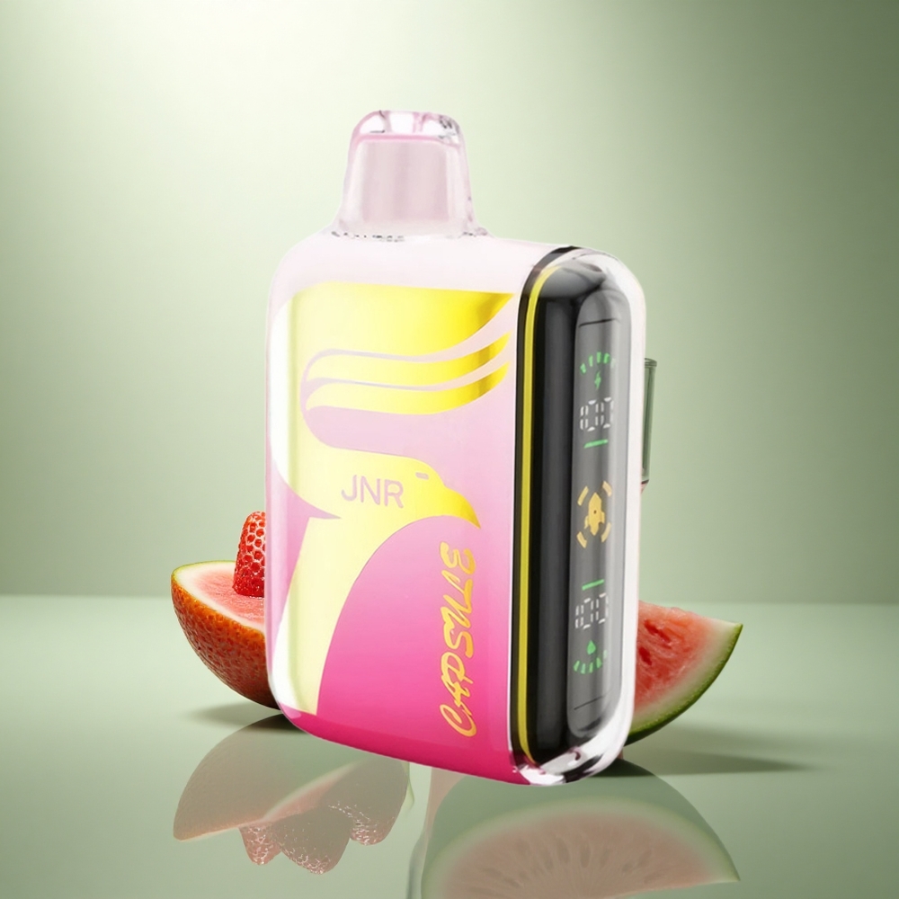 JNR Capsule 15000 Aardbei Watermeloen IJs Dual Mesh 20W Boost JNR Capsule 15000 Aardbei Watermeloen IJs Dual Mesh 20W Boost