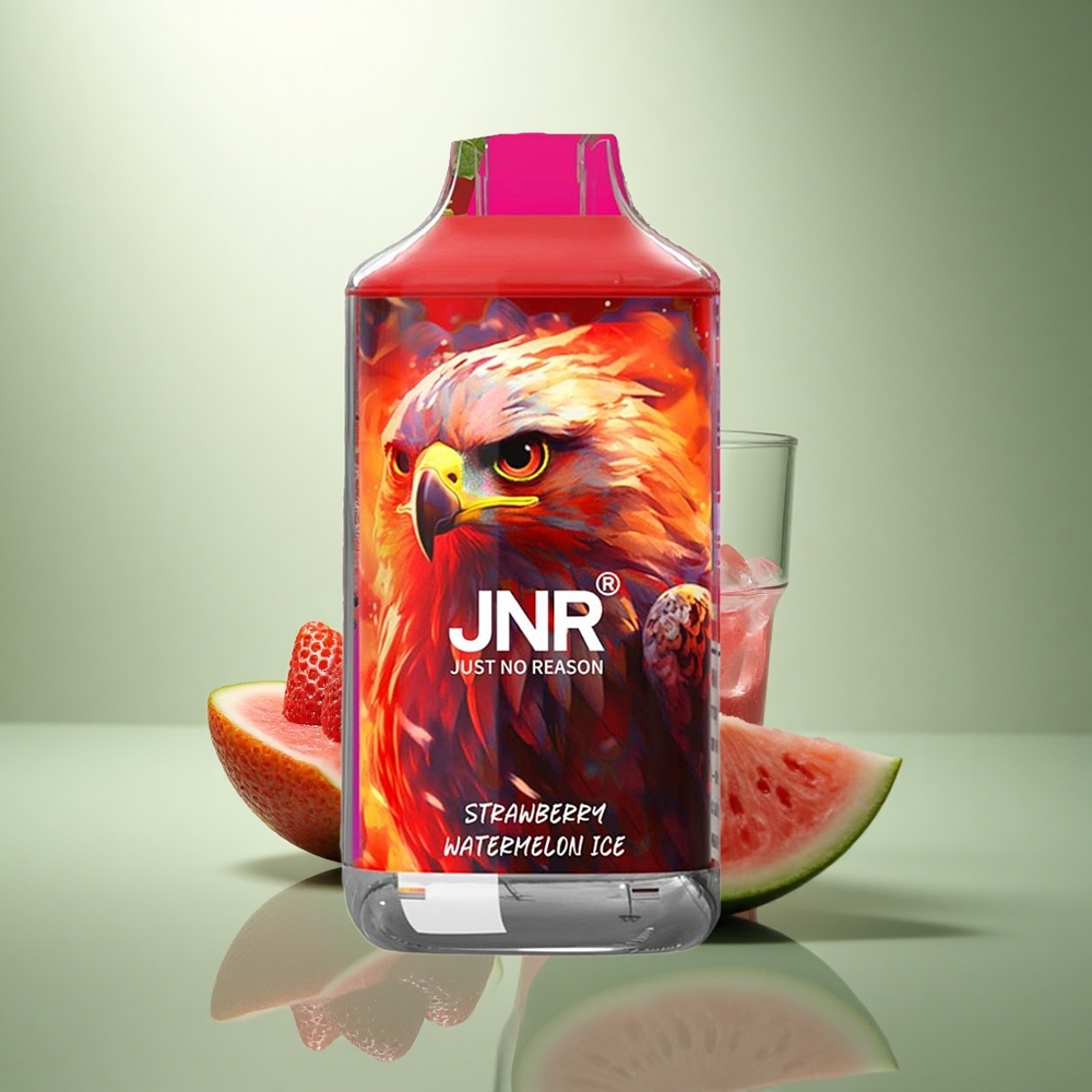 JNR Falcon 16000 Aardbei Watermeloen IJs 850mAh Dual Mesh 22ml JNR Falcon 16000 Aardbei Watermeloen IJs 850mAh Dual Mesh 22ml