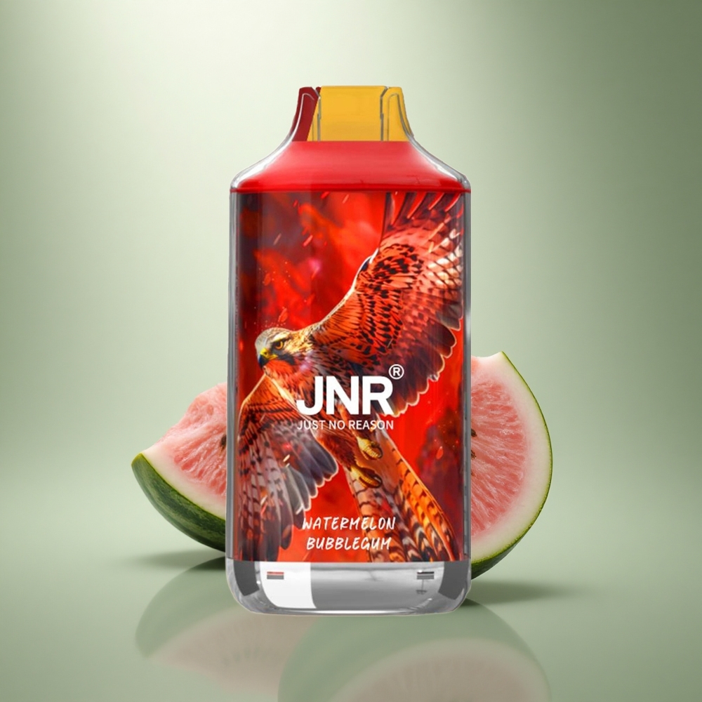 JNR Falcon 16000 Watermeloen Bubblegum Dubbele Mesh 22ml LED JNR Falcon 16000 Watermeloen Bubblegum Dubbele Mesh 22ml LED